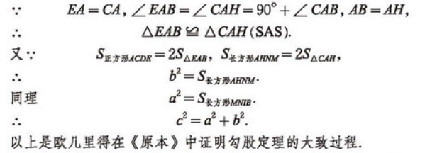 勾股定理欧几里得证法图片